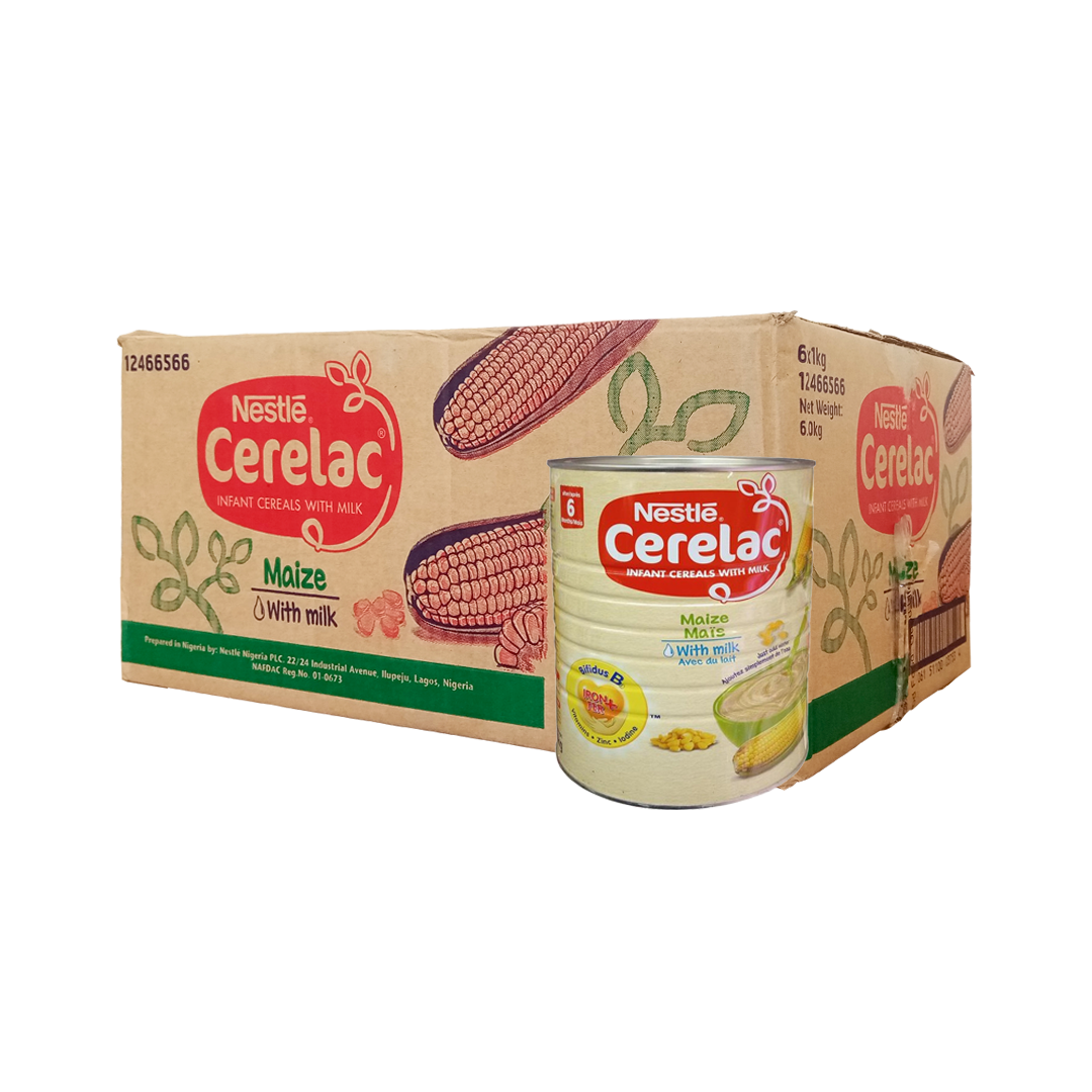 Nestle cerelac maize with milk 1kg x 6