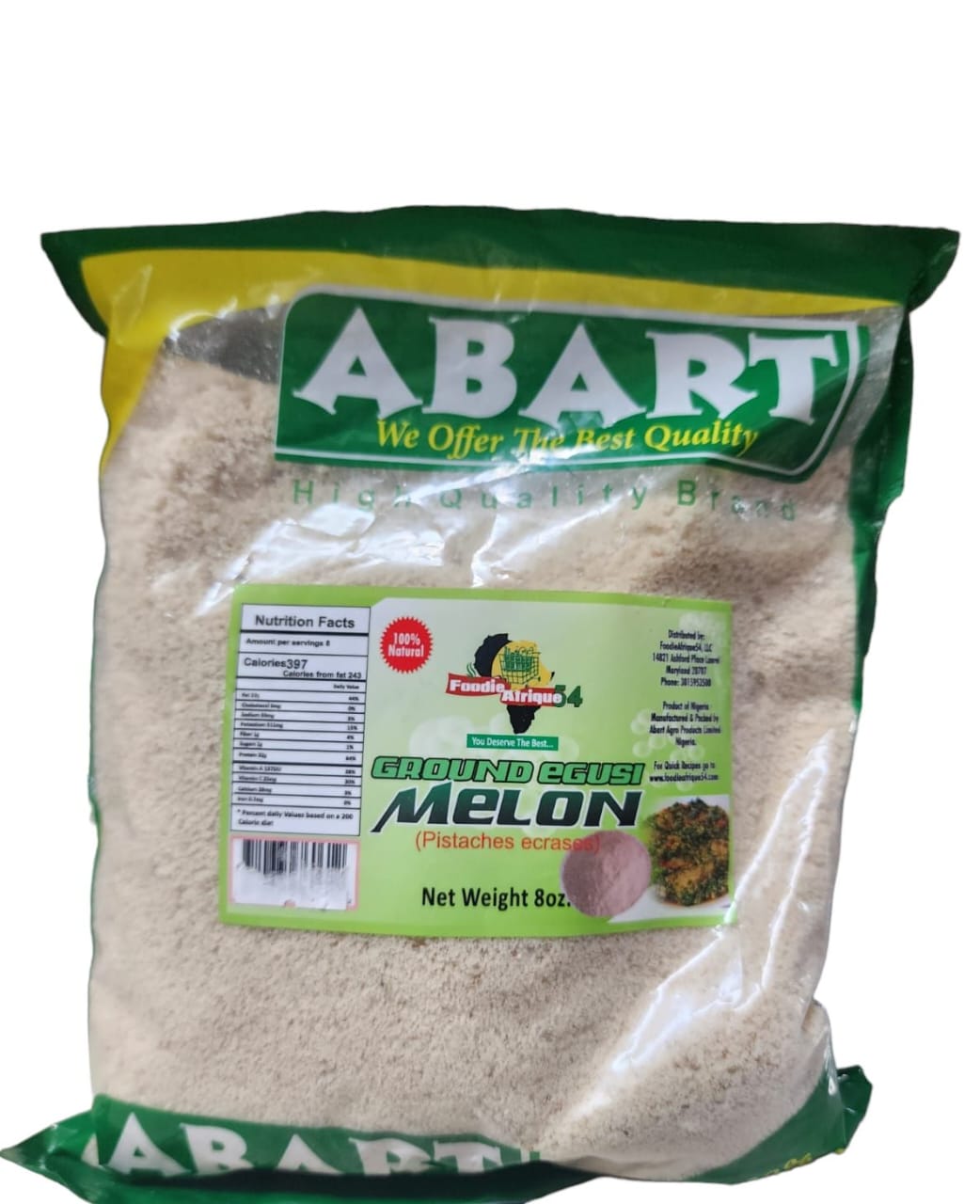 Abart foods ground egusi 8oz x 24